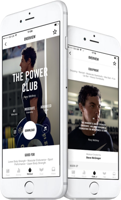 Nike NTC App Screens